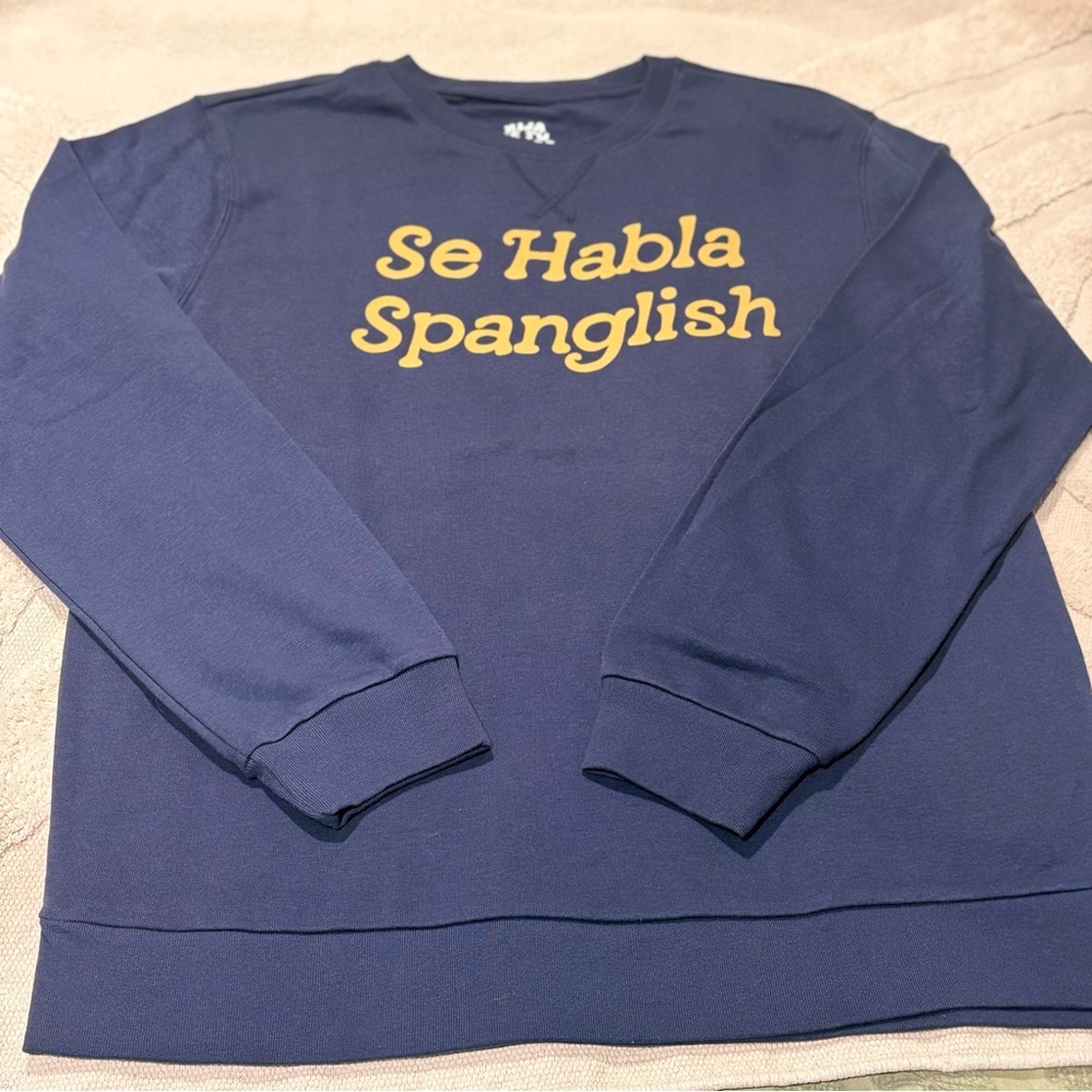 Navy Blue 'Se Habla Spanglish' Sweatshirt